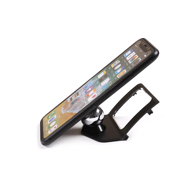 CHEYA Aluminum Alloy Car Center Console Air Vent Mobile Phone Holder for BMW 3 Series E90 E92 2005-2012 Car Accessories (Black) (Without LoGo)