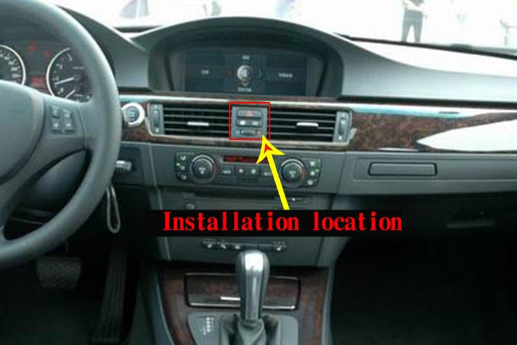 CHEYA Aluminum Alloy Car Center Console Air Vent Mobile Phone Holder for BMW 3 Series E90 E92 2005-2012 Car Accessories (Black) (Without LoGo)