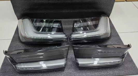 G80 smoked clear tail lights