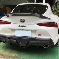 Toyota GR SUPRA A90 MK5 Gloss Dry Carbon Fiber V Style Trunk Spoiler