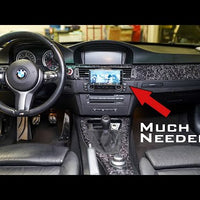 CHEYA Aluminum Alloy Car Center Console Air Vent Mobile Phone Holder for BMW 3 Series E90 E92 2005-2012 Car Accessories (Black) (Without LoGo)