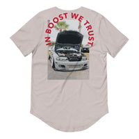 In Boost We Trust E46 M3 Boosted Curved Hem T-Shirt (Color Options)