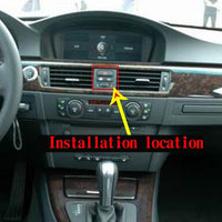 CHEYA Aluminum Alloy Car Center Console Air Vent Mobile Phone Holder for BMW 3 Series E90 E92 2005-2012 Car Accessories (Black) (Without LoGo)